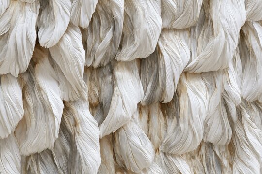 Dried stockfish fillets stacked in tight rows featuring sharp macro focus and organic texture for seafood market and culinary branding