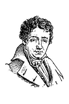 Emmanuel Joseph Siey&egrave;s (1748&ndash;1836), French revolutionary leader and statesman, detailed black-and-white engraving, old vintage illustration, 1897.