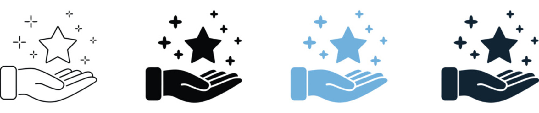 Set of benefit icon collection in multiple styles featuring modern web and mobile application symbols for advantages, features, rewards, and user value presentation design, vector, designs