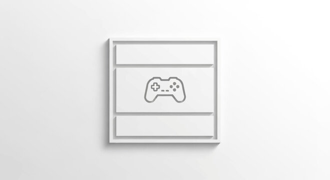 Video game controller on white.