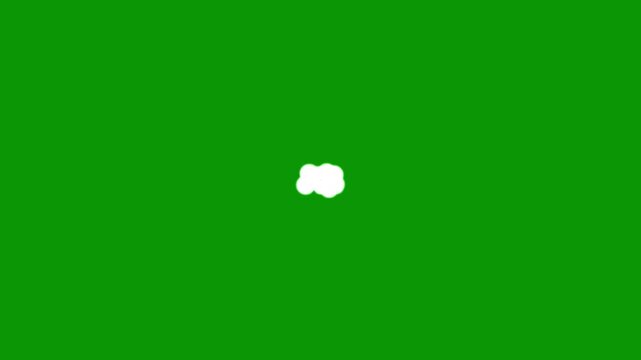 Minimalist black and white pop art transition, featuring comic book burst motion graphics speed lines and liquid dot explosion animation for creative video editor&rsquo;s project loops on green background