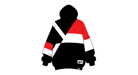 Hoodie with red white black colors. © alok