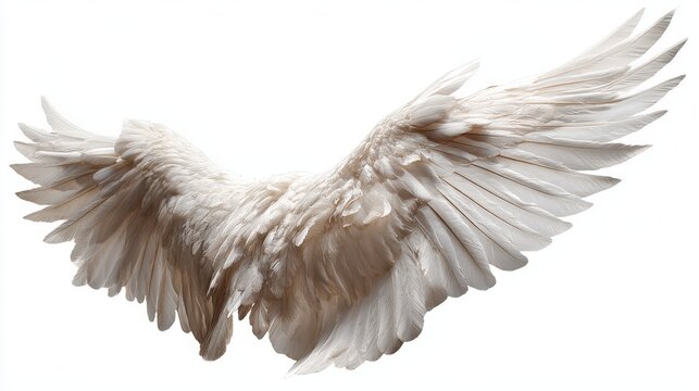 Pure angle wings isolated on white with clipping path.