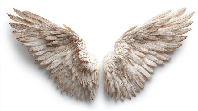 Pure angle wings isolated on white with clipping path.