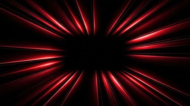 Abstract red light burst background featuring a bright star explosion with shiny energy rays and a glowing laser texture in motion