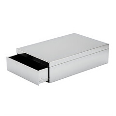 Naklejka premium Modern minimalist black server case with power button