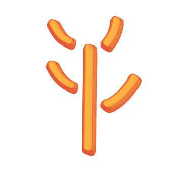 Stylized vector illustration of the Chinese character for rice.