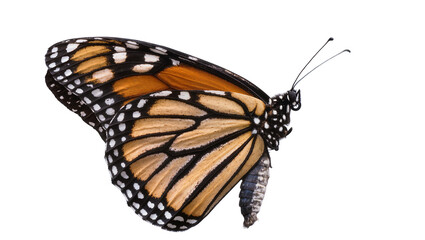 Monarch butterfly with orange black, and white wings © Peregrine