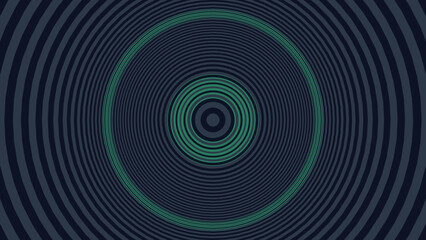 Fototapeta premium Abstract Concentric Circles Pattern Dark Blue and Neon Green Geometric Design