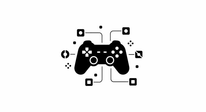 Black Video Game Controller Console.
