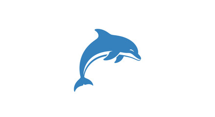 Blue dolphin jumping out water. © Bani