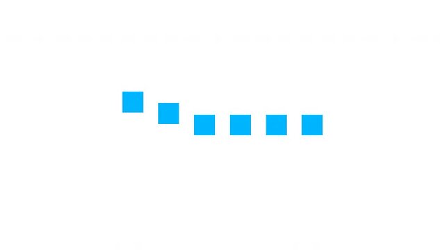Text loading is indicated by a dot motion animation. Minimal typing loading dots animation symbolizing message sending and chat response. 4K video
