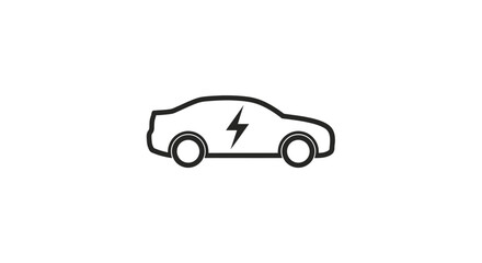 Obraz premium A Black And White Line Drawing Of A Car The Car Is Shown In A Simple