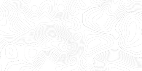 White abstract topography topology line map decorative vector background with black outline.  Topography and geography map grid abstract backdrop. topographic wavy pattern design.  © NAZMA