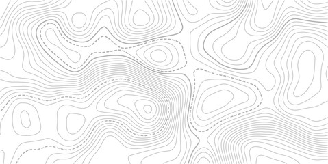 White abstract topography topology line map decorative vector background with black outline.  Topography and geography map grid abstract backdrop. topographic wavy pattern design.  © NAZMA