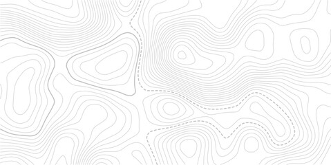 White abstract topography topology line map decorative vector background with black outline.  Topography and geography map grid abstract backdrop. topographic wavy pattern design.  © NAZMA