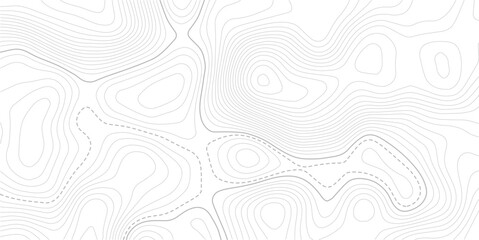 White abstract topography topology line map decorative vector background with black outline.  Topography and geography map grid abstract backdrop. topographic wavy pattern design.  © NAZMA