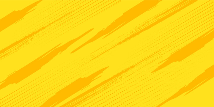 Modern Retro comic yellow background raster gradient halftone  stock vector sports. eps 10