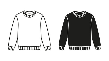 Naklejka premium Illustration of Sweaters in Detailed View