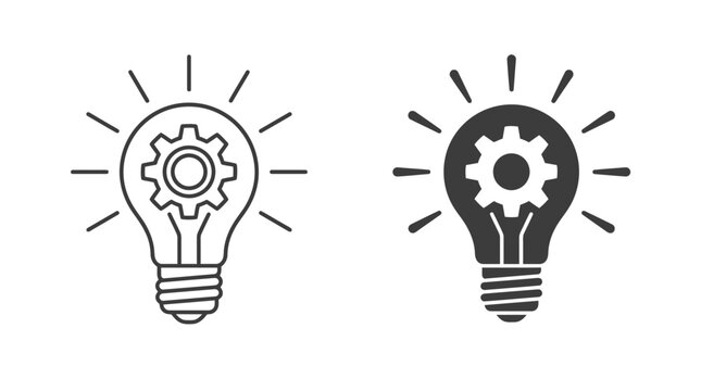 Innovative Lightbulb Icons Representing Ideas