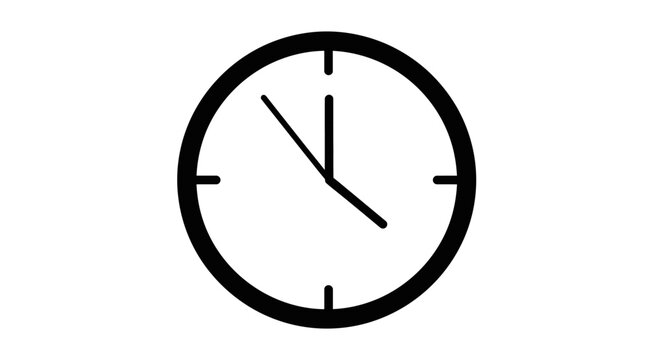 Simple Analog Clock Face Closeup.