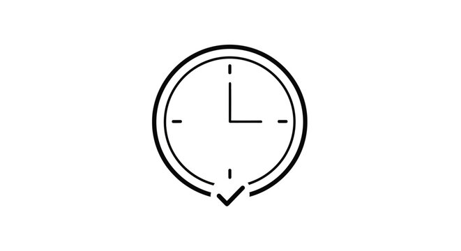 Simple Analog Clock Face Design.