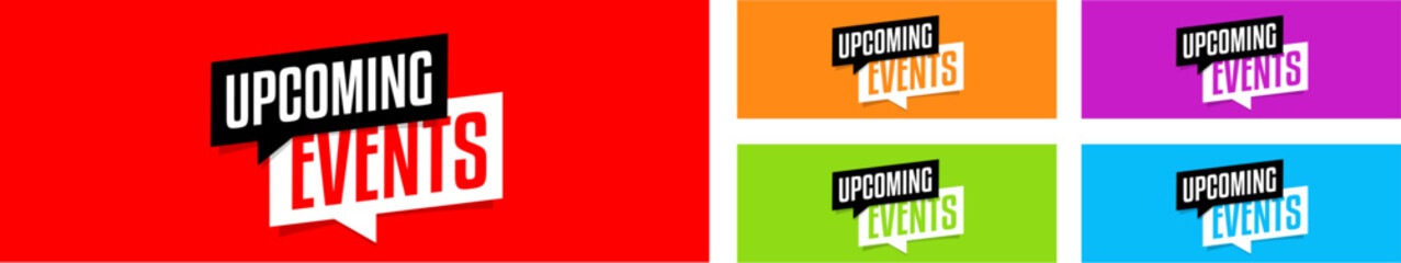 Fototapeta premium Upcoming events on 5 colors background