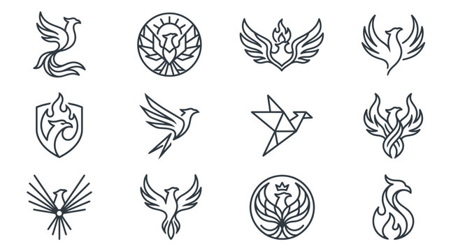 Birds and wings logo designs.