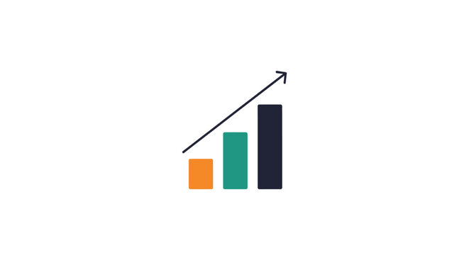 A Bar Graph With Three Bars The First Bar Is Orange The Second Is Green