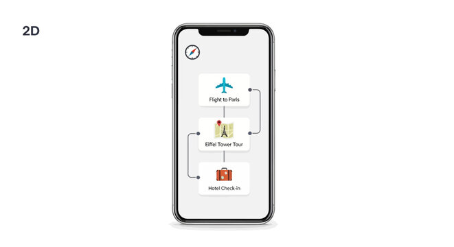 A 3d Rendering Of An Iphone X With A White Background On The Screen Of The