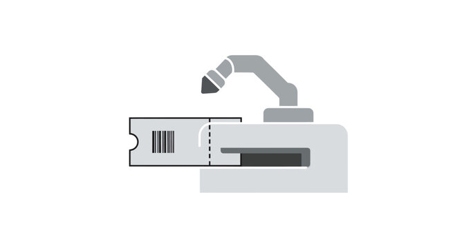 A Simple Illustration Of A Robotic Arm With A Barcode On It The Arm Is