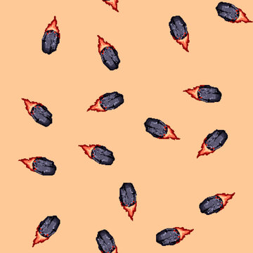 seamless pattern space falling meteor cartoon. light comet, night star, astronomy universe space falling meteor sign vector