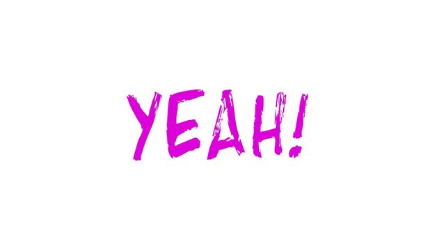 Hand Drawn Sketchy Thanks Speech Bubble Animation with Transparent Background