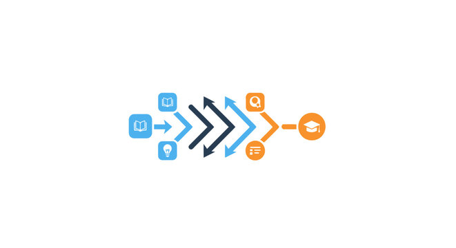A Graphic Design That Represents A Flow Of Data And Communication It