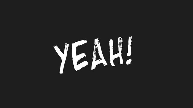 Hand Drawn Sketchy Thanks Speech Bubble Animation with Transparent Background