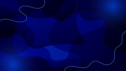Fototapeta premium Abstract dark navy blue gradient wave background. Modern vector illustration