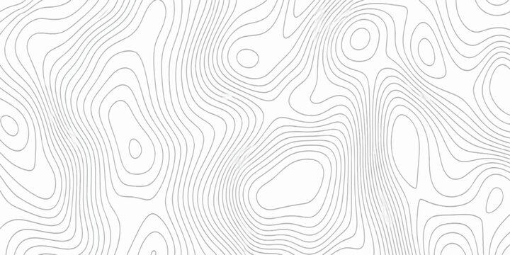 Topographic contour lines create an abstract pattern, representing elevation and geographical features in a clean, graphic style.