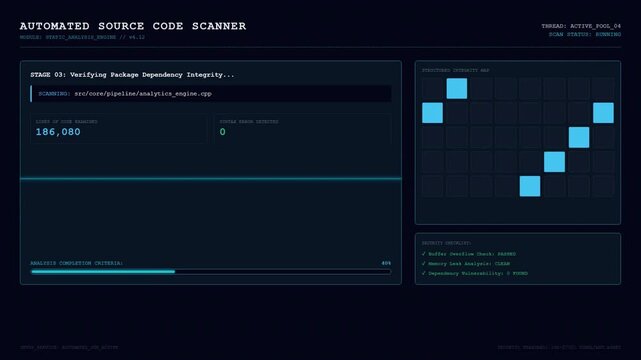 Automated Source Code Scanner Security Compliance Interface.
