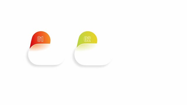 animated video of business plan infographic 3, 4 and 6 steps template, rectangle shape for strategic planning, business presentations and reports