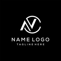 Fototapeta premium Initial letter AVC logo design inspiration