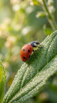 ladybird on a leaf