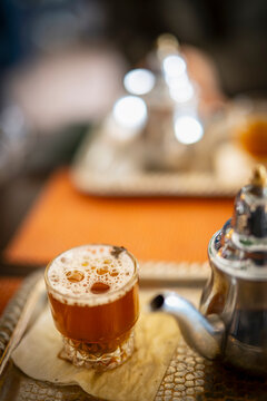 traditional hot mint tea in Marrakesh