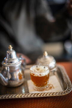 traditional hot mint tea in Marrakesh