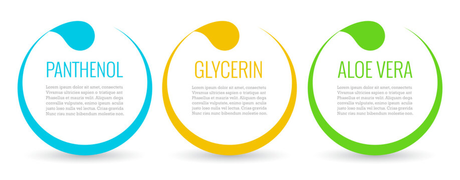 Text frames design for skin care products
