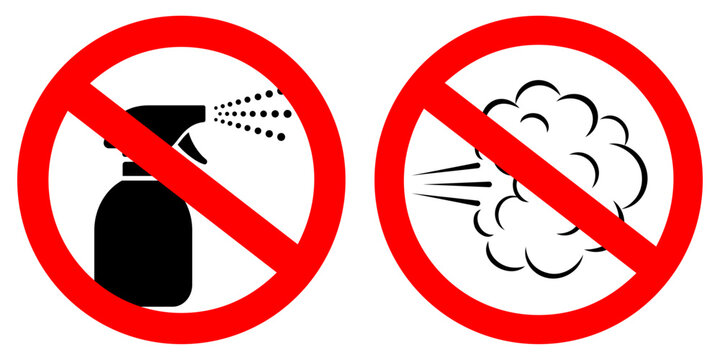 No pesticides vector sign, do not use spray