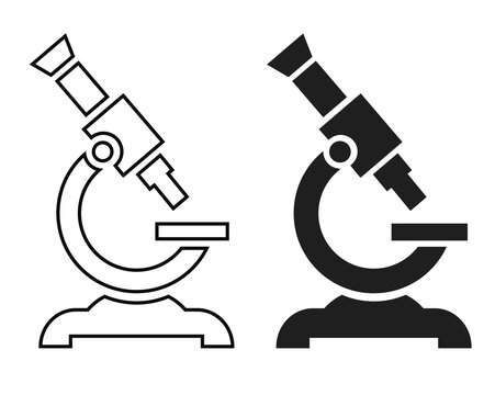 Microscope vector web icon