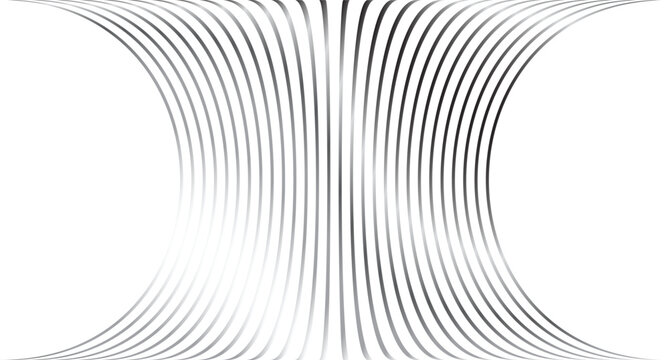 abstract creative silver gradient bulge line pattern art.