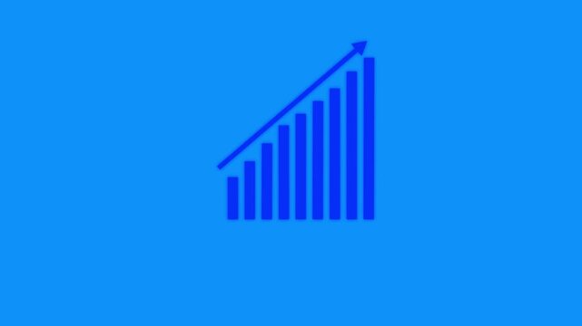 business graph success Statistics bars columns growth animation arrow