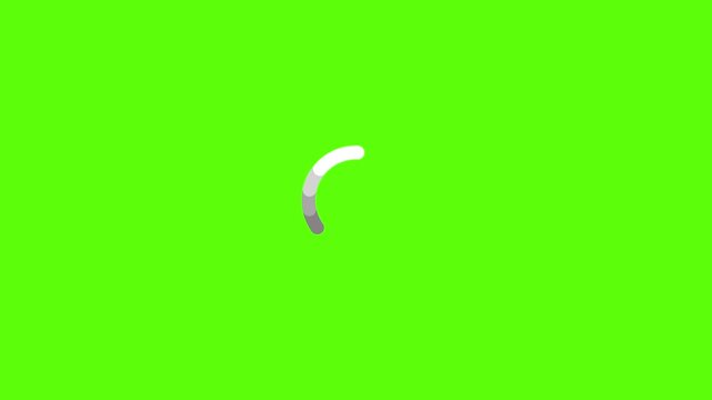 Loading circle animation, Animation spinning load on green screen background, waiting for download.