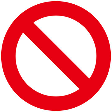 Red prohibited circle symbol warning sign with prohibited forbidden restricted negative illustration isolated regulation restriction imperative security notification compliance authority